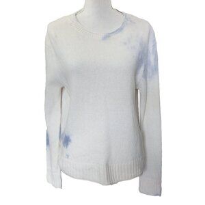 JENNI KAYNE | Everyday Sweater Cashmere Blend White Tye Dye